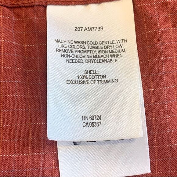 Columbia Long Sleeve Button Down Shirt Orange Red Size XL - Picture 8 of 8